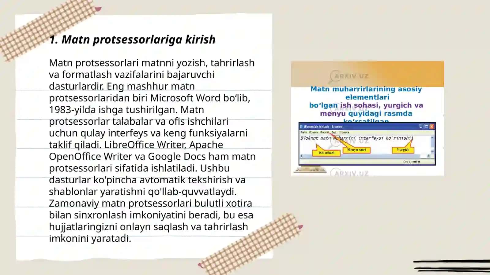 Matn protsessorlarini oʻrganish metodikasi 3