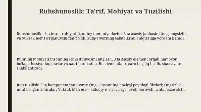 Psixikavauning taraqqiyoti 3