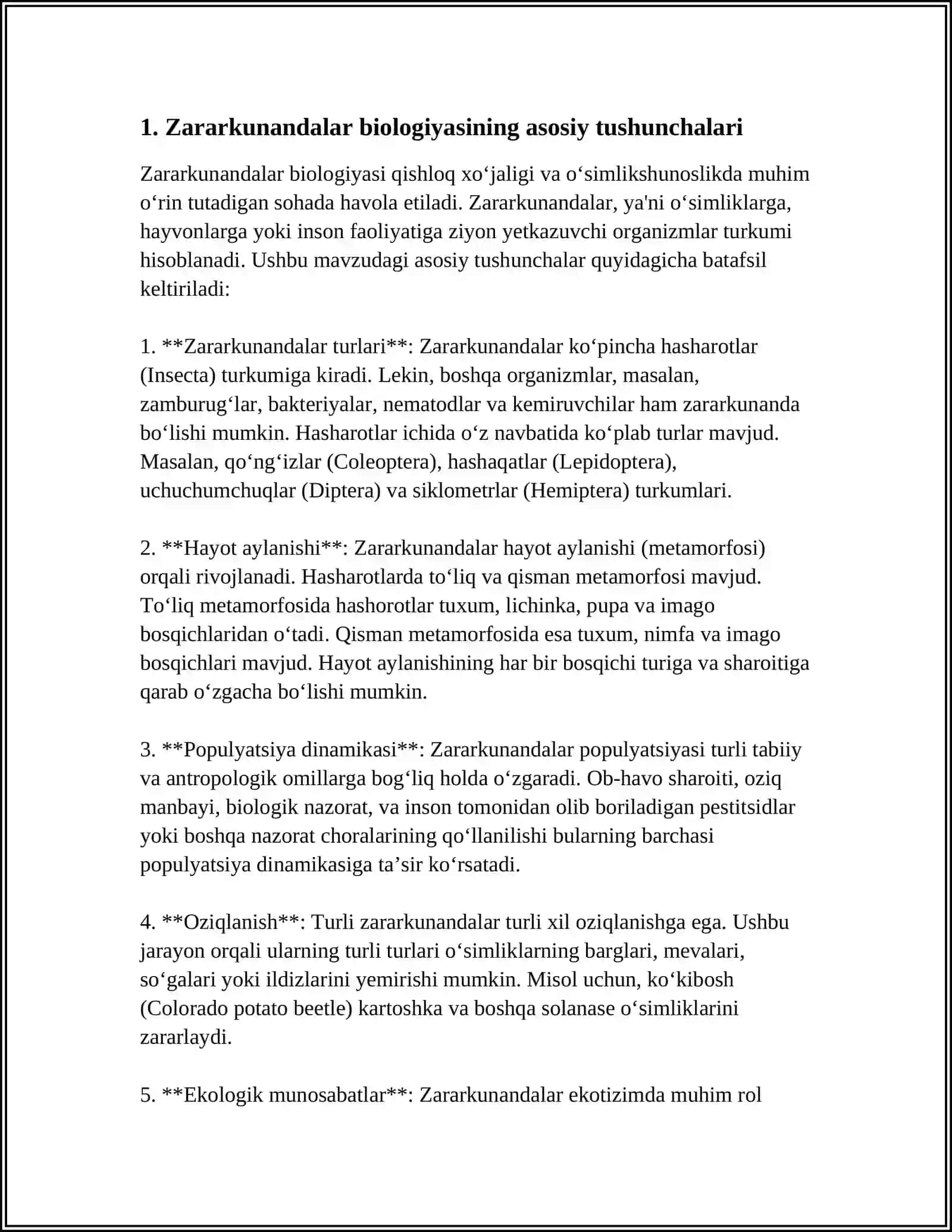 Zararkunandalar biologiyasi 3