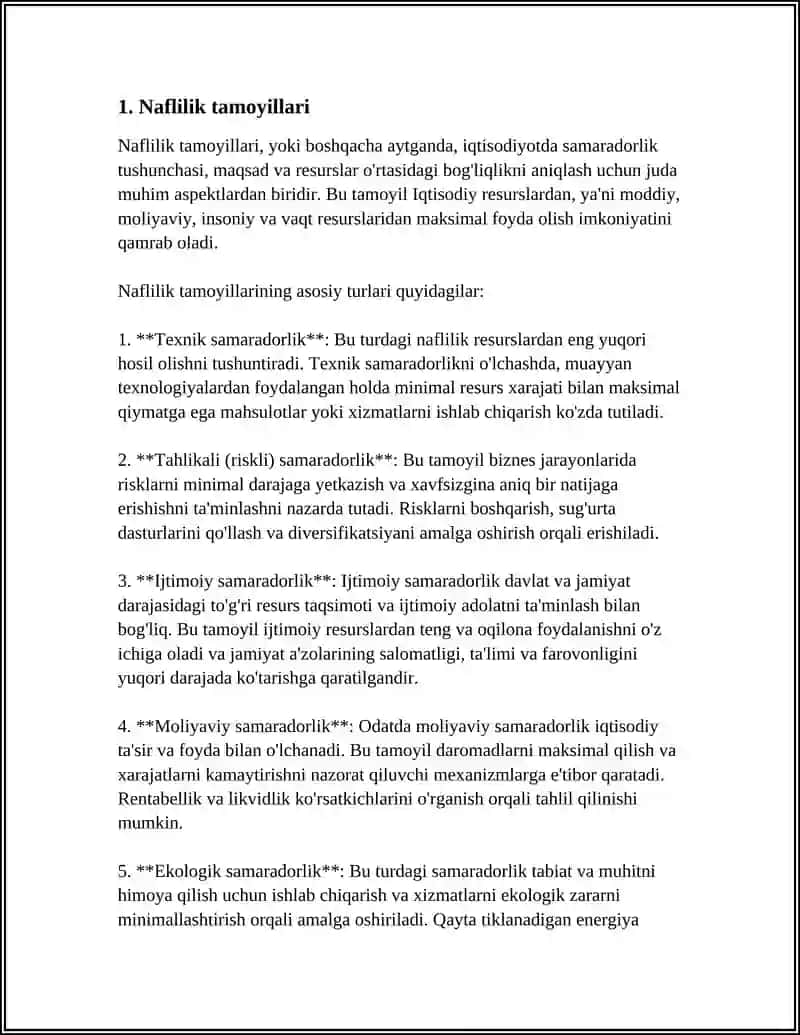 TOVAR VA XIZMATLARNING NAFLILIGI 3
