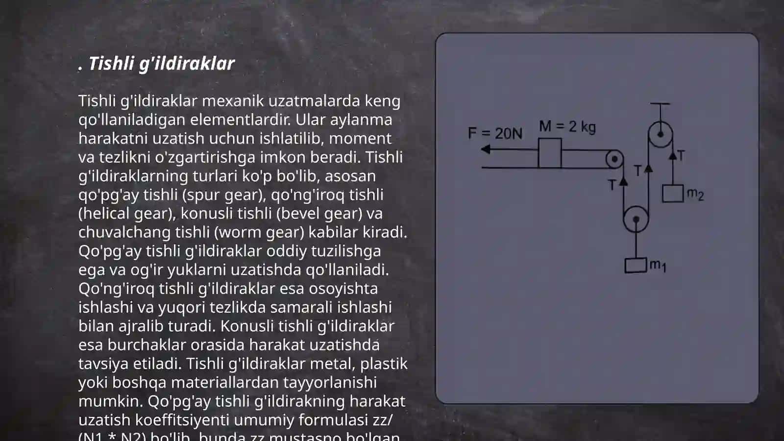 Tishli g'ildiraklar 3