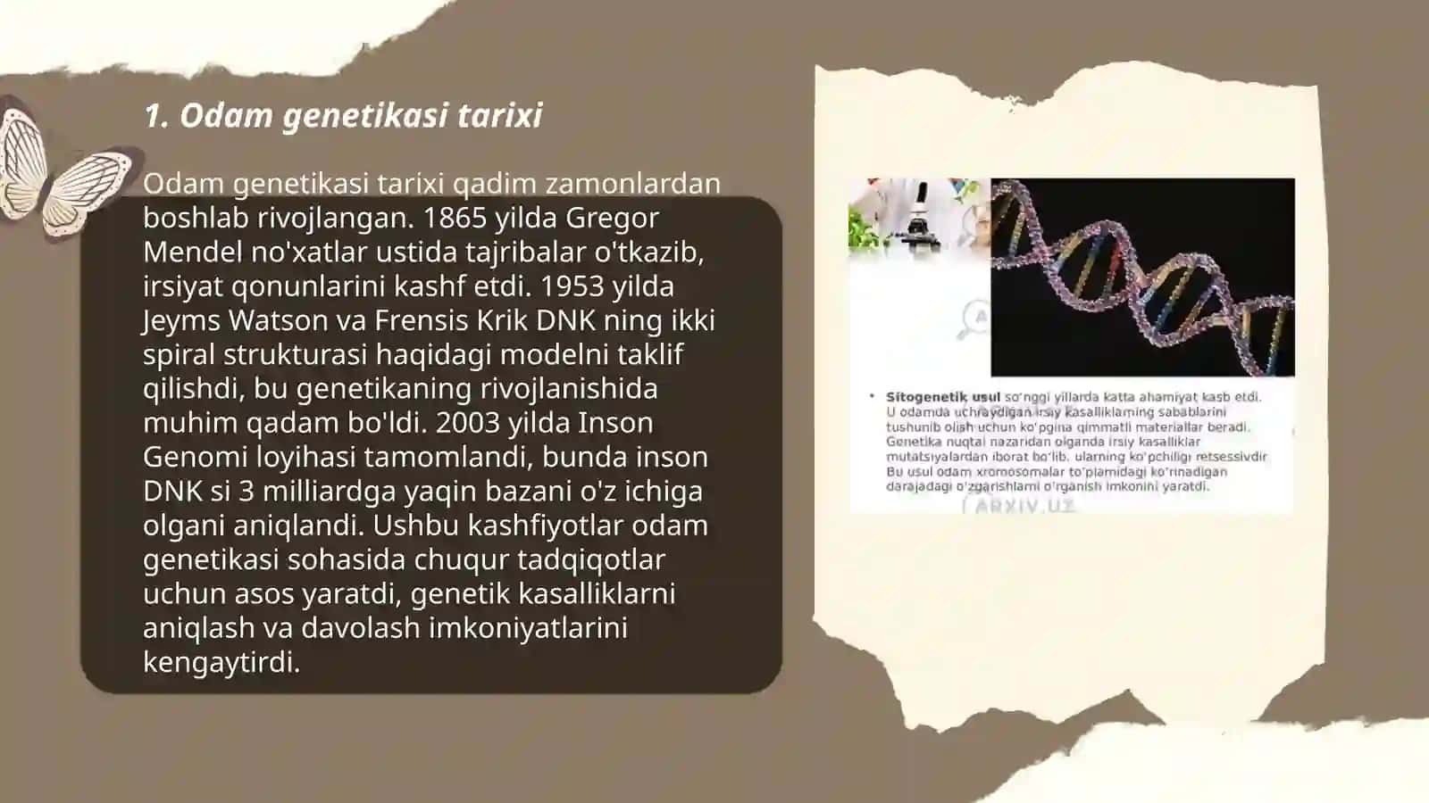 Odam genetikasi va uni oʻrganish metodlari 3