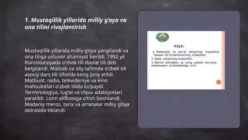 Ma'naviy va madaniy taraqqiyot Uzbekistonda 3