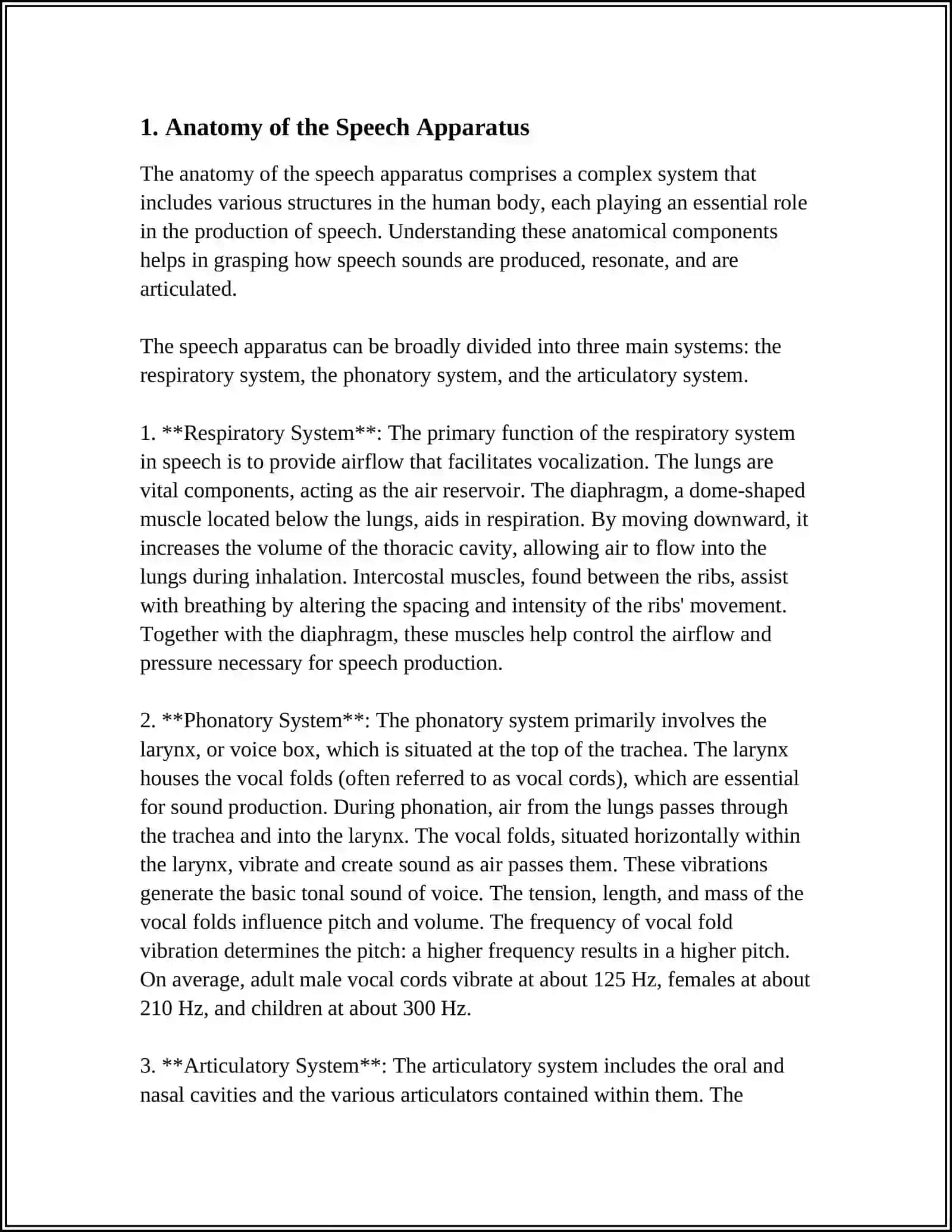 Anatomy of the Speech Apparatus 3