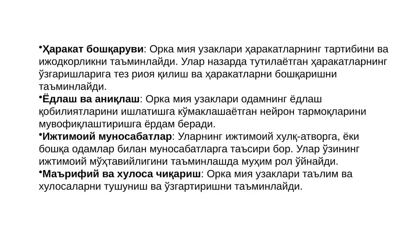 Оркамияузаклари(или оркалар мияузаклари) 3