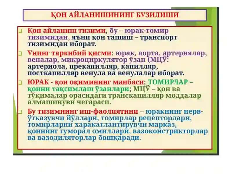 Gipovolemiyalarda qon aylanishining buzilishlari: Gipovolemiyalar 3