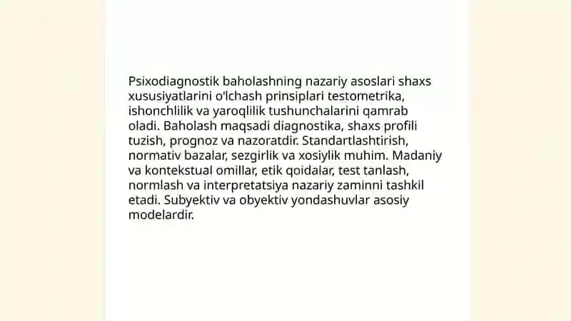 Psixodiagnostik Baholash 3