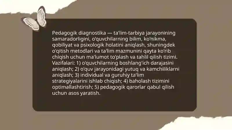 Pedagogik diagnostika 3