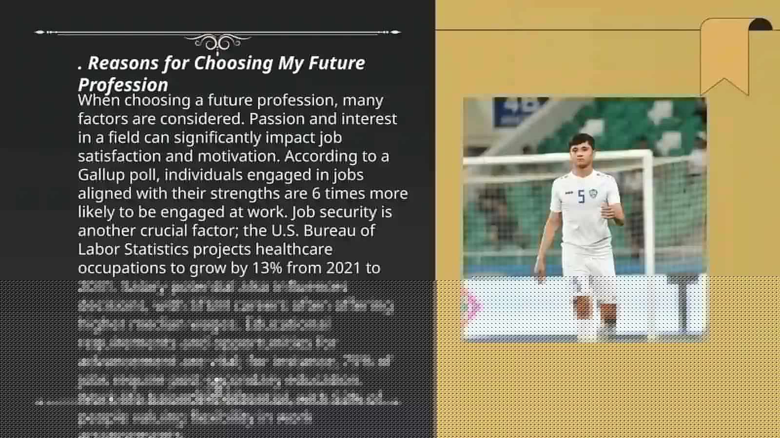Make presentation for the topic MY FUTURE PROFESSION 3