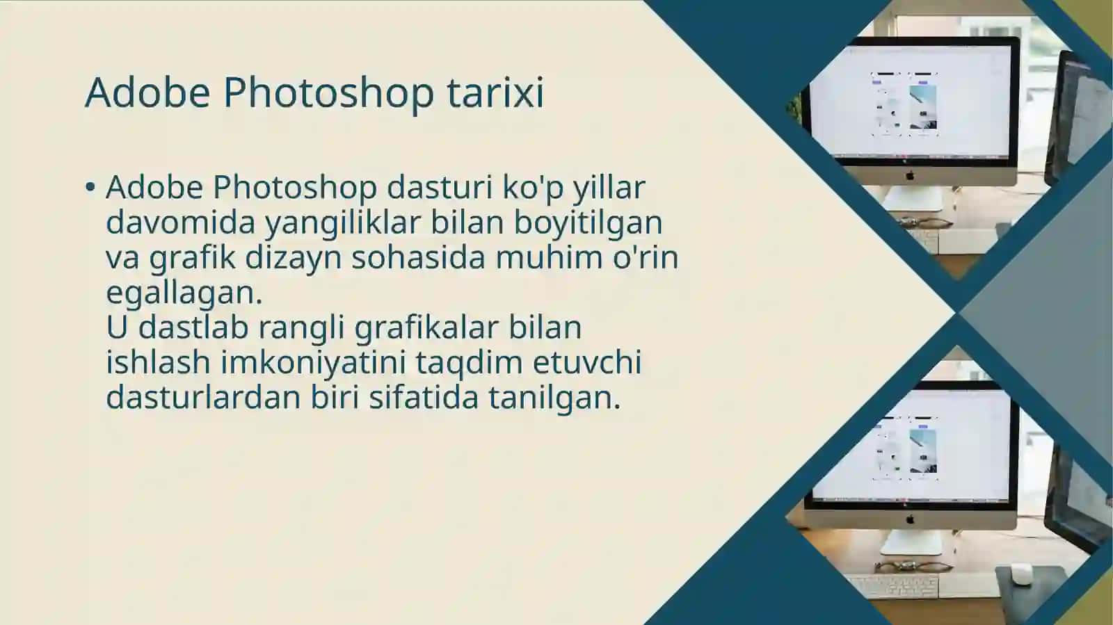 Adobe Photoshop dasturida 2D rasmlar chizish 3