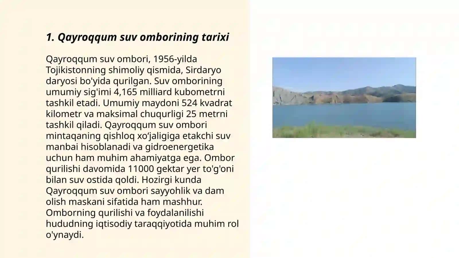 Qayroqqum suv ombori 3