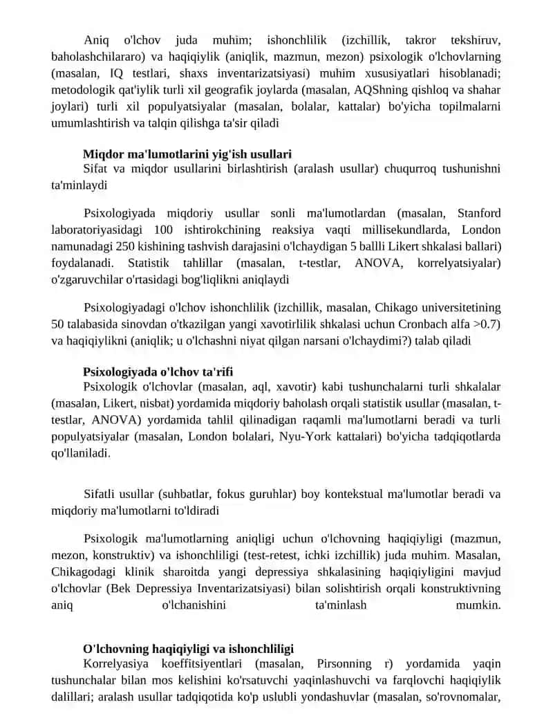 Psixologik tadqiqotlarda sifat va miqdor birligi 3