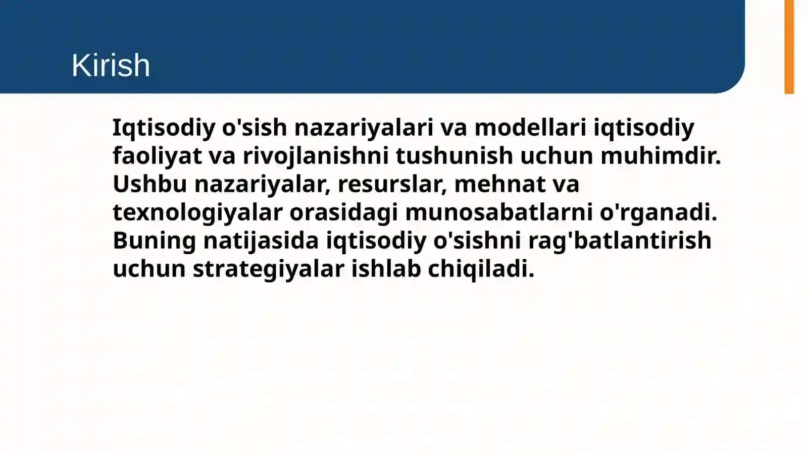 Iqtisodiy o'sish nazariyalari 3