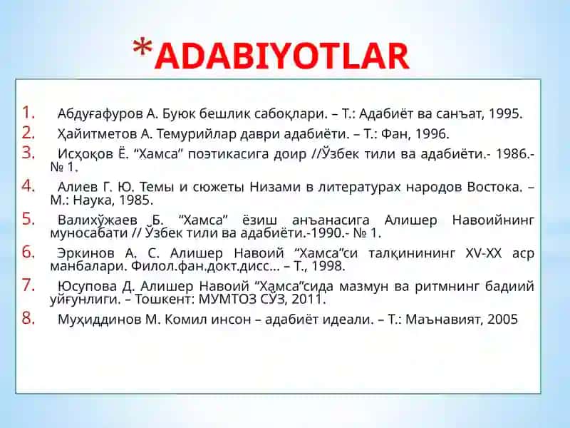 Xamsanavislikan’anasi va Alisher Navoiy “Xamsa”si 3