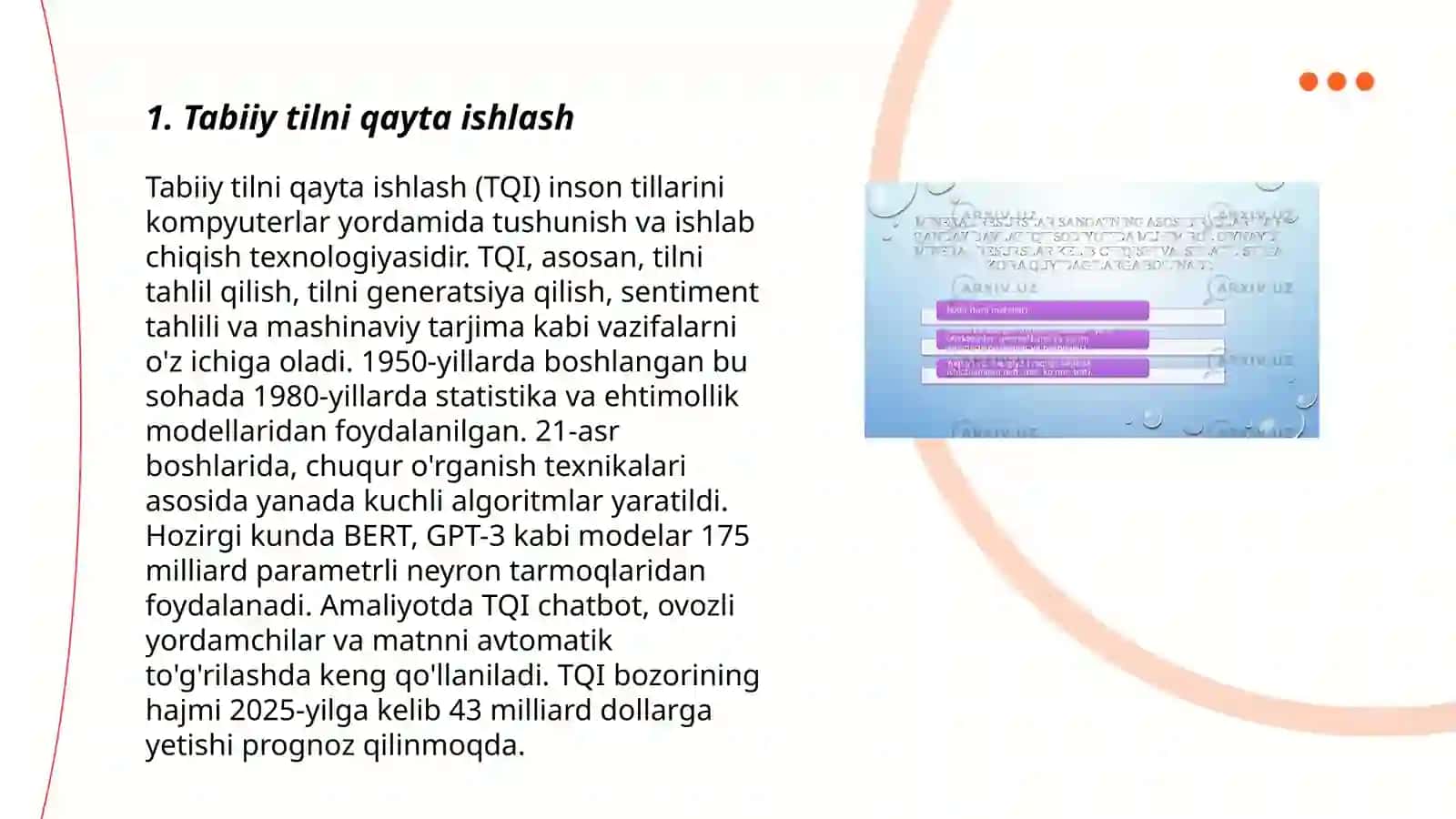 Tabiiy til interfeysi va generatsiyasi 3