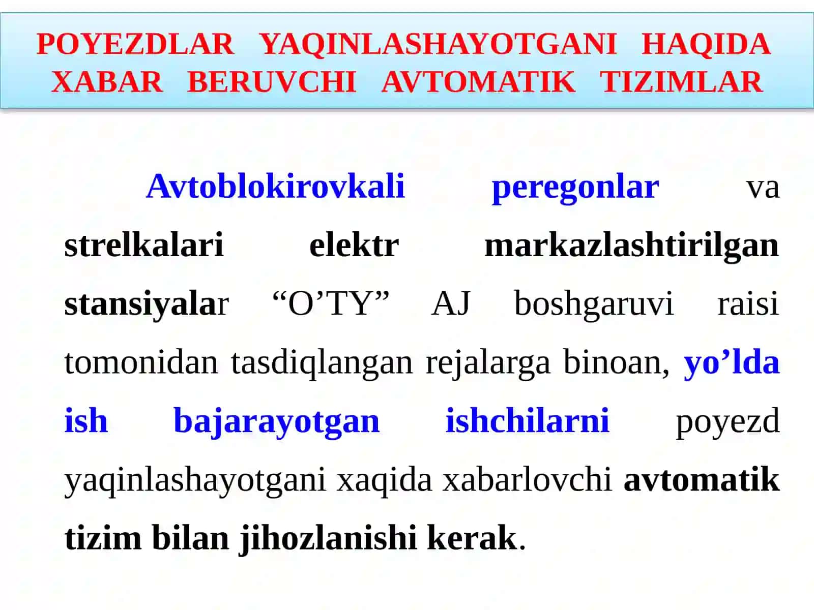 16-MA’RUZA TEMIRYO‘LTRANSPORTIDA ALOQA INSHOAT VA QURILMALARI 3