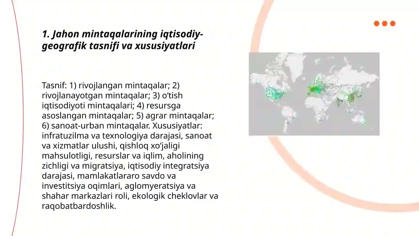 Jahon mintaqalar iqtisodiyoti geografiyasi 3