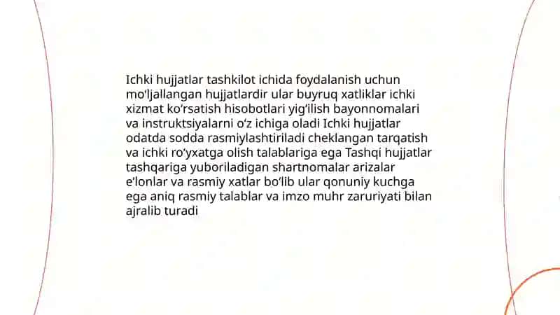 Ichki va tashqi hujjatlar 3