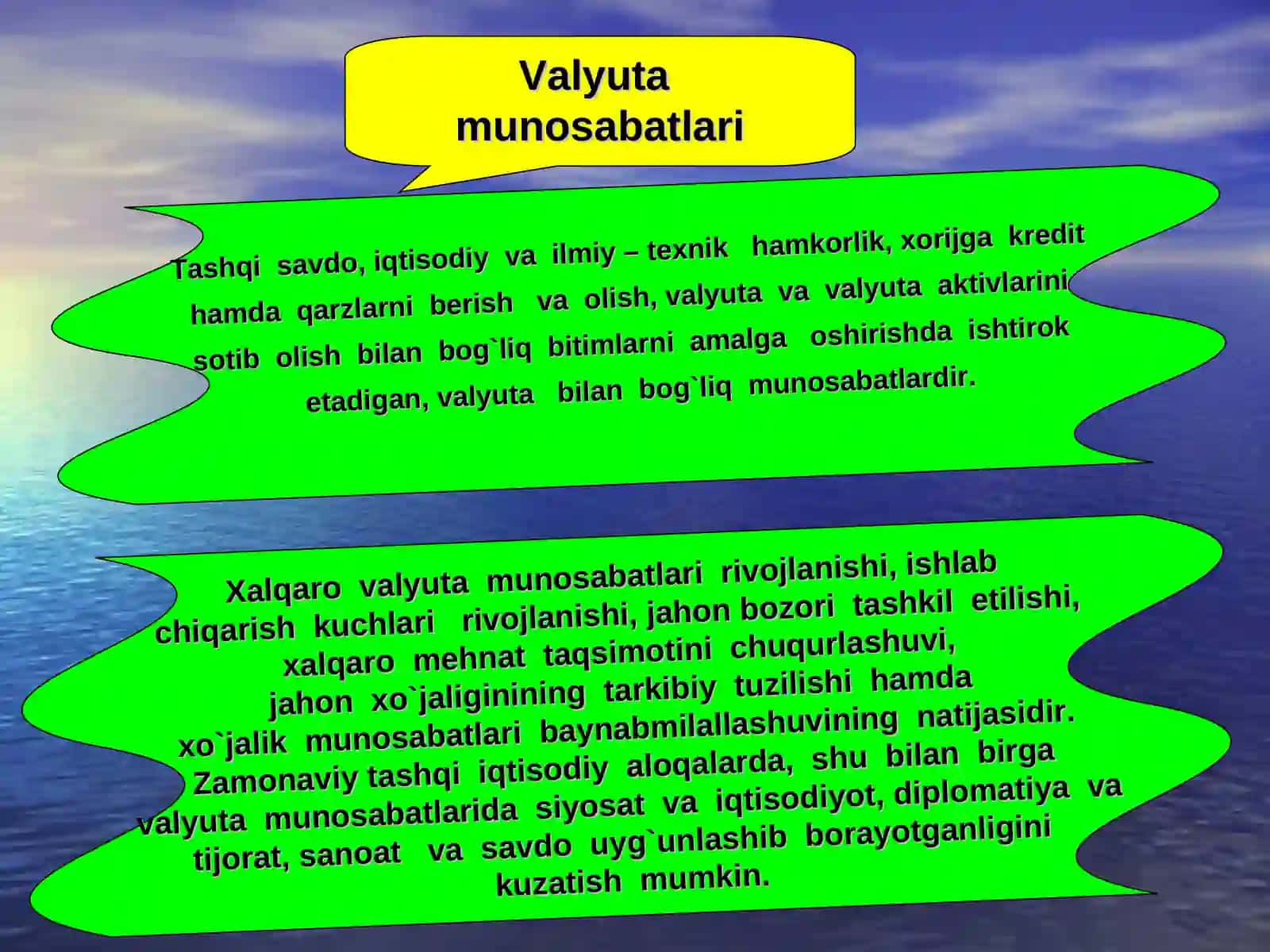 Valyuta munosabatlari 3