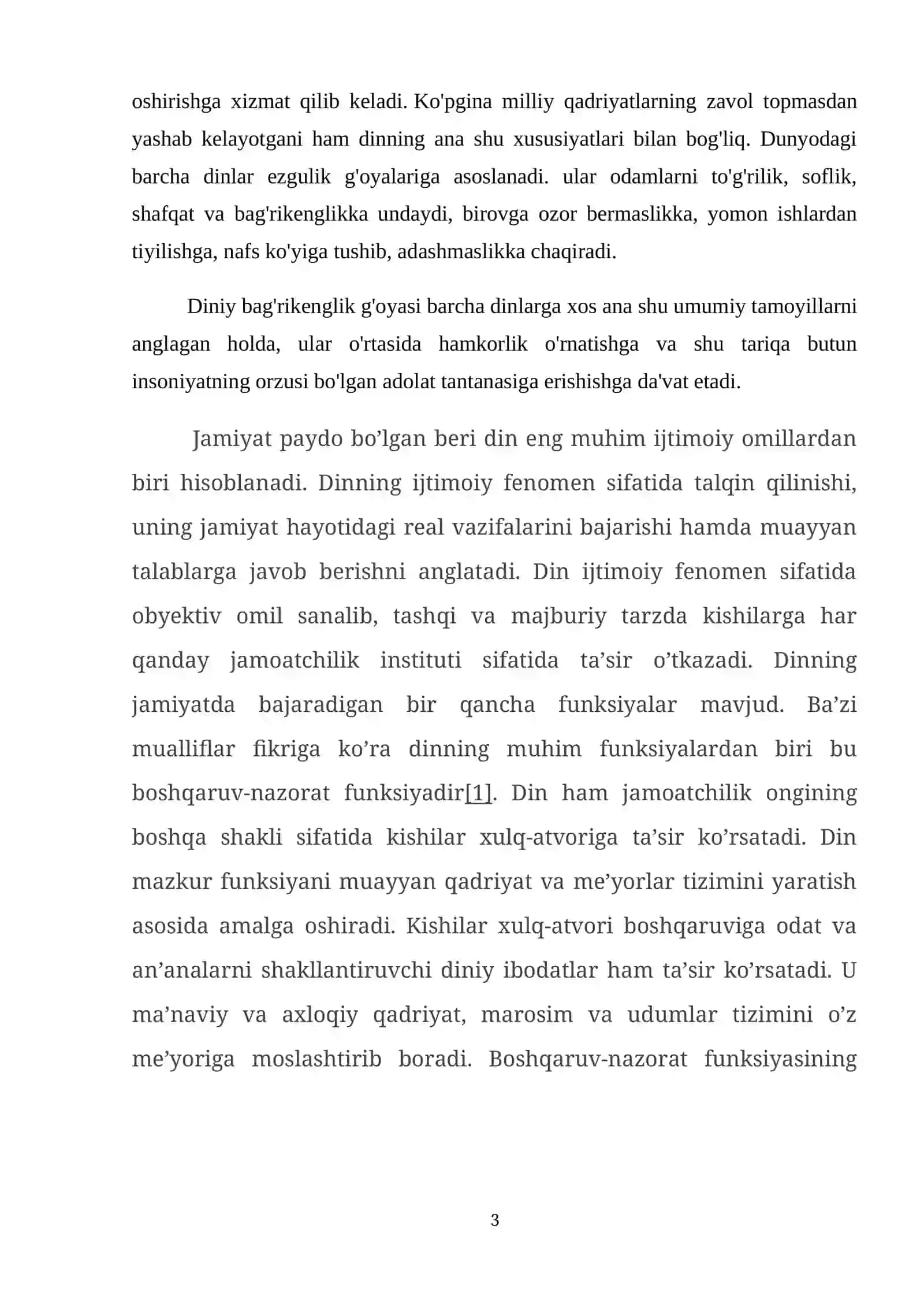 O`ZBEKISTONDA TALABA YOSHLARNING DINDORLIK DARAJASI DINAMIKASI 3