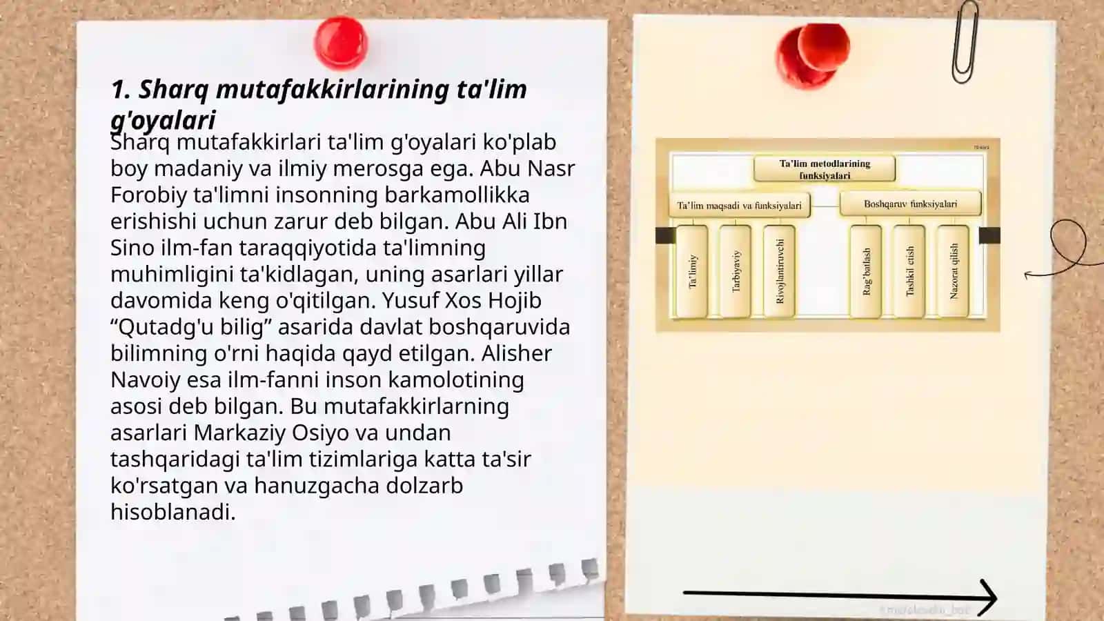 Sharq mutafakkirlari ta'lim metodlari haqida 3