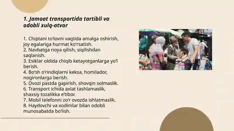 Jamoat joylarida o'zini tutish etiketi 3