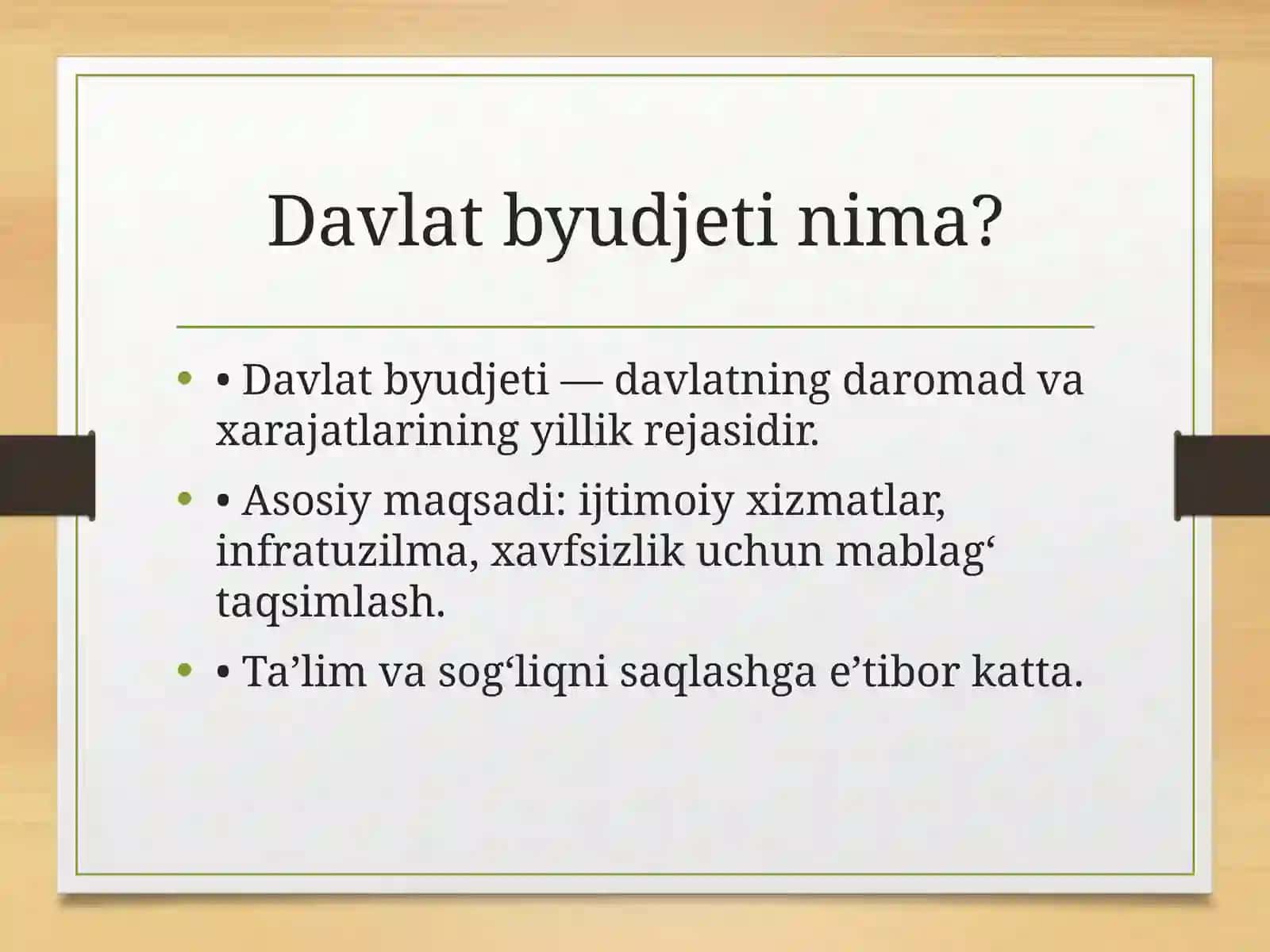 Davlatning byudjet va soliq siyosati 3