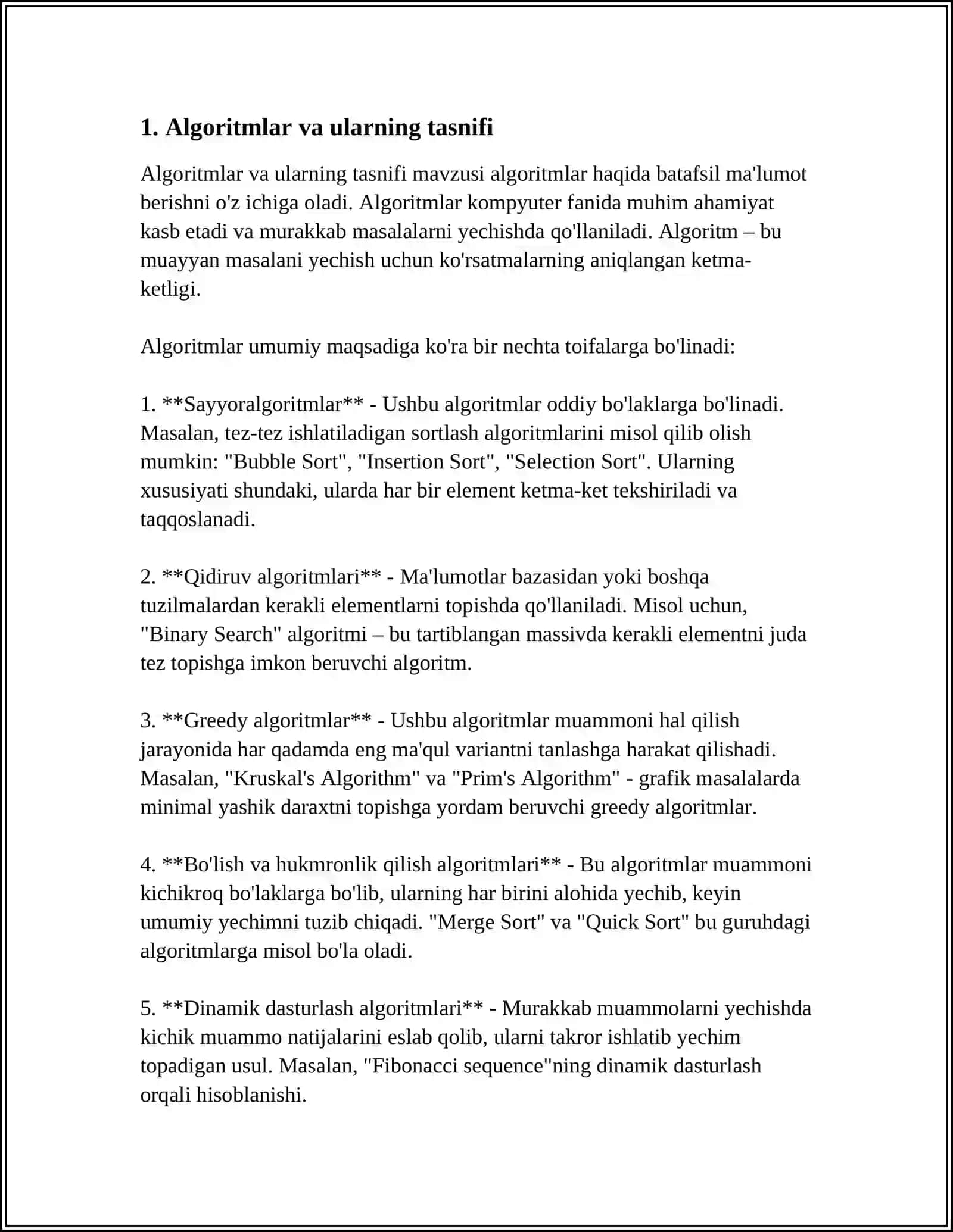 ALGORITMLASH USULLARI.DASTURLASHTIRISH TILLARI 3