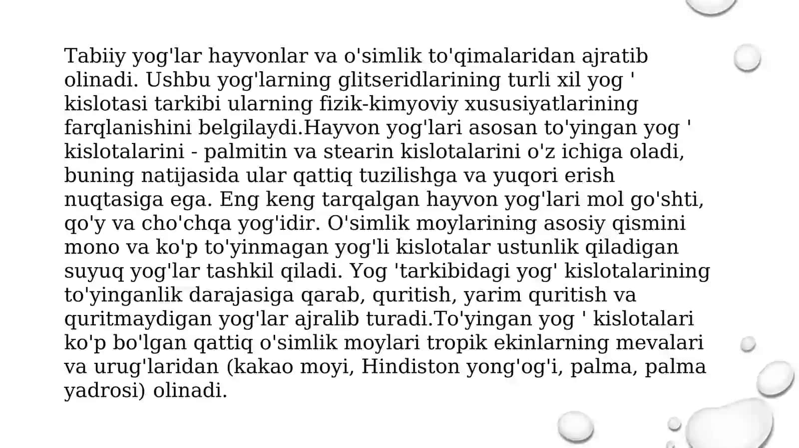YOG’ VA MOYLARNI TAHLIL QILISH USULLARI 3