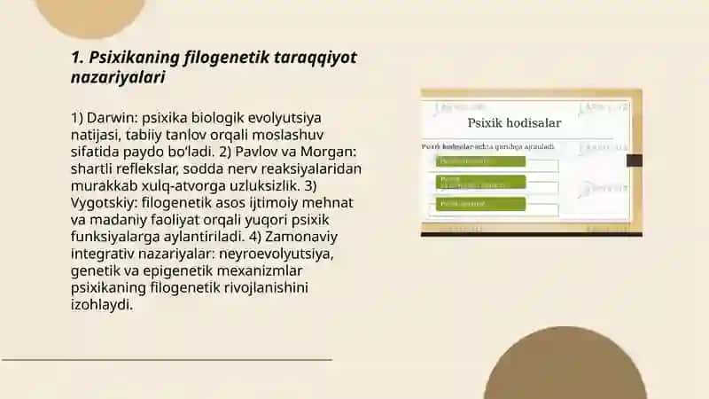 Psixikaning filogenetik taraqqiyoti 3