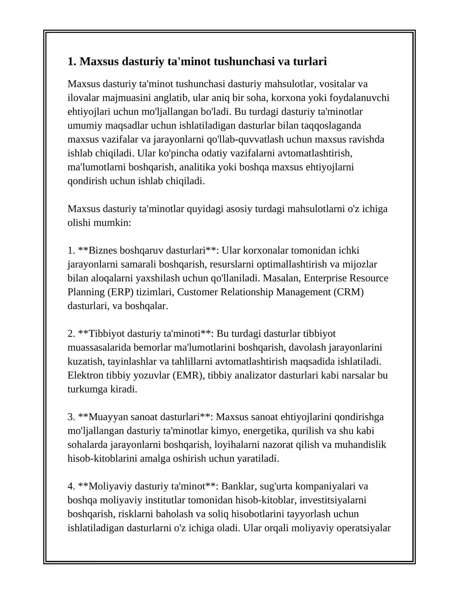 MAXSUS DASTURIY TA'MINOTLARDAN FOYDALANISH 3