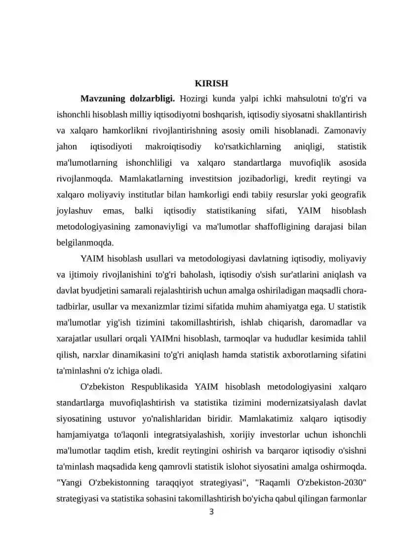 O'zbekistonda yalpi ichki mahsulotlarni hisoblash usullarini takomillashtirish yo’nalishlari 3