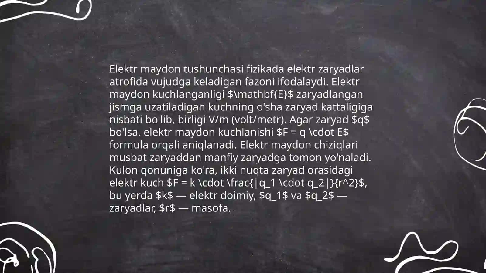 Elektr maydon tushunchasi 3