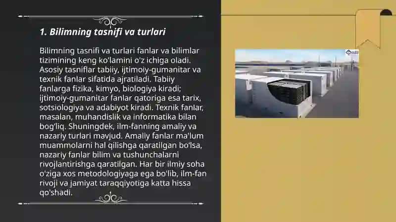 Bilim,bilimlar ombori va eksport tizimlari 3