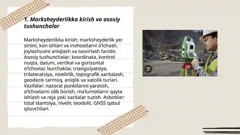 Marksheyderlik tasvirga olish ishlari 3