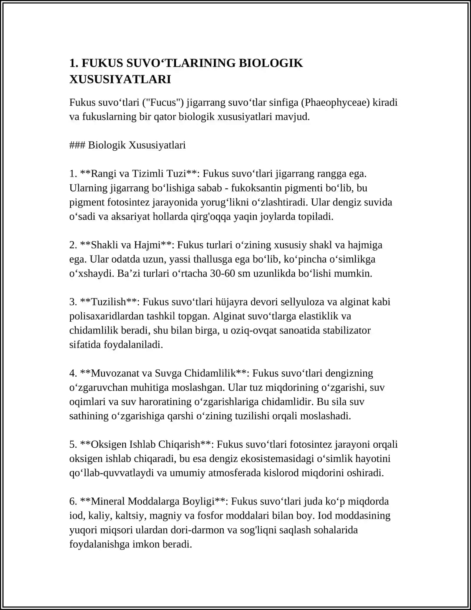 FUKUS SUVOʻTLARI REFERAT 3