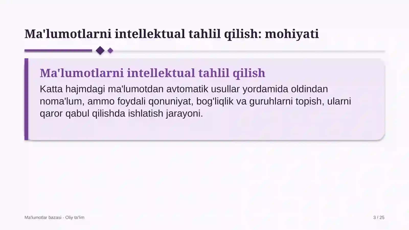 reabilitatsiya markazlarida ma'lumotlarni intellektual tahlil qilish data mining 1404 3