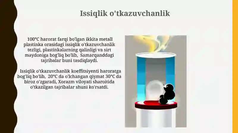 Issiqlik o'tkazuvchanlik 3