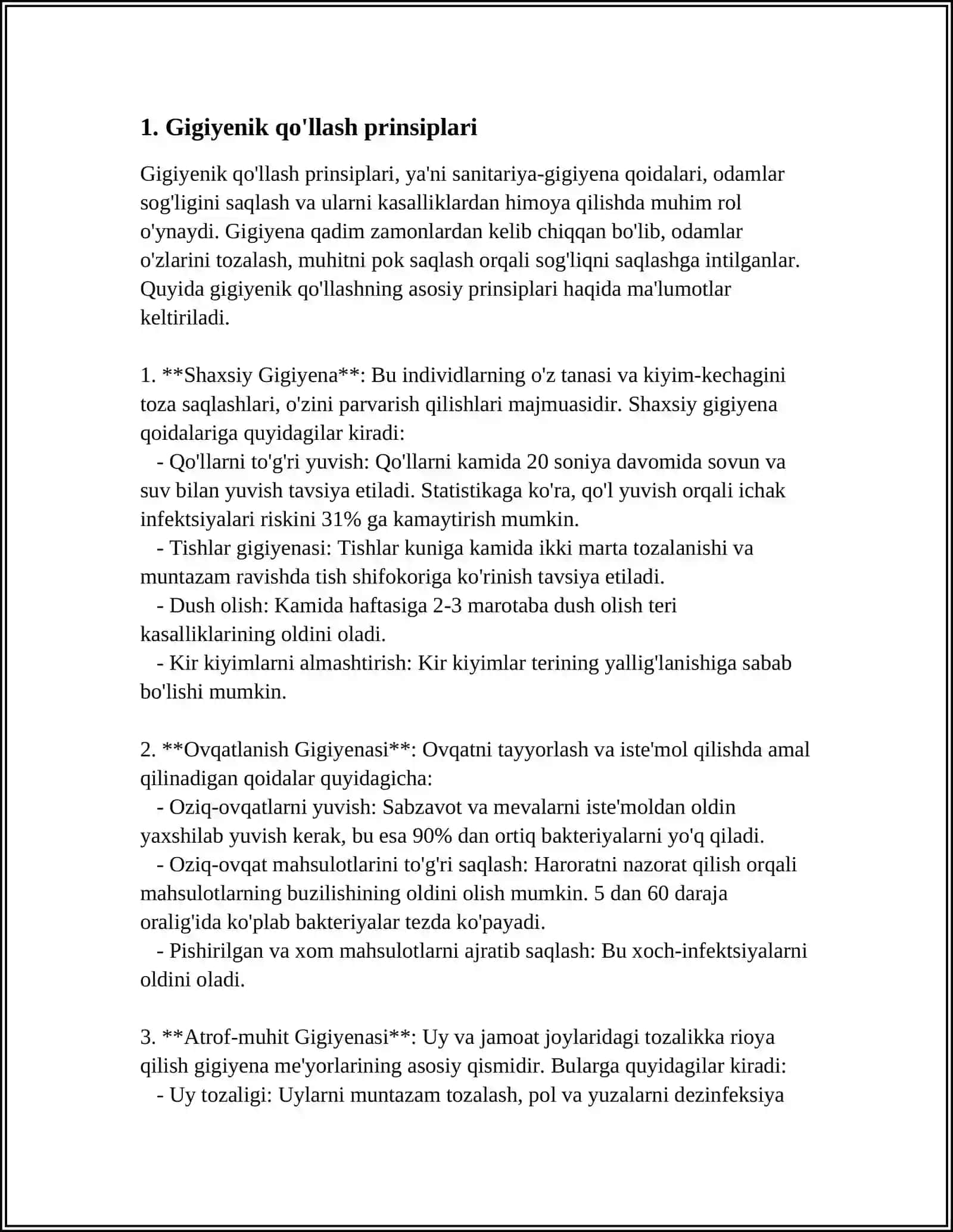 GIGIYENADA QO'LLANADIGAN USULLAR HAQIDA TUSHUNCHA 3