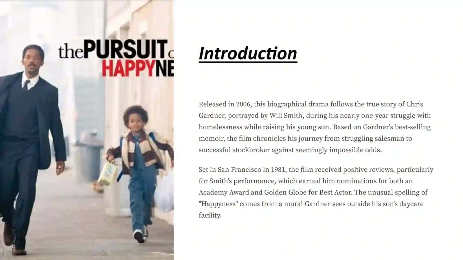 Mavzu: The pursuit off happiness 3