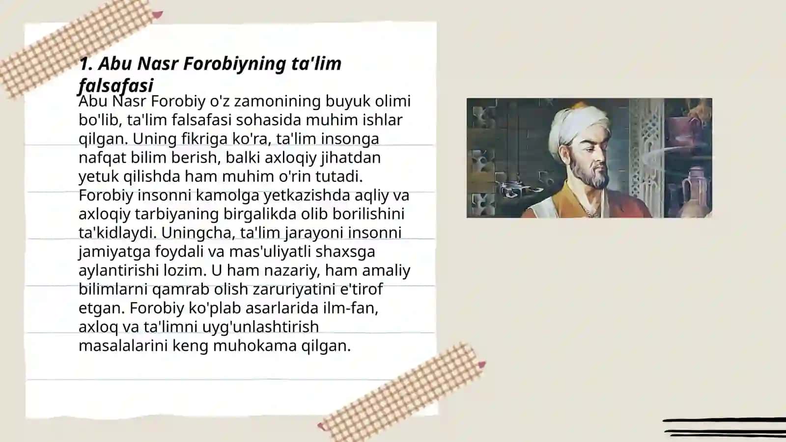 Abu Nasr Forobiyning pedagogik qarashlari 3