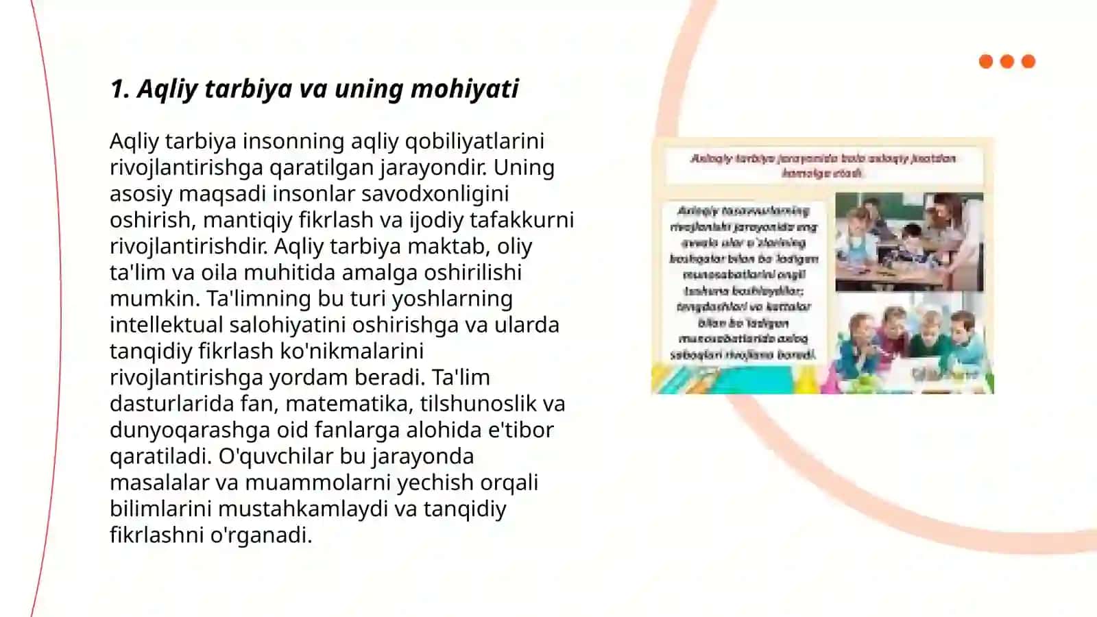 Oʻquvchilarning aqliy tarbiyasi 3