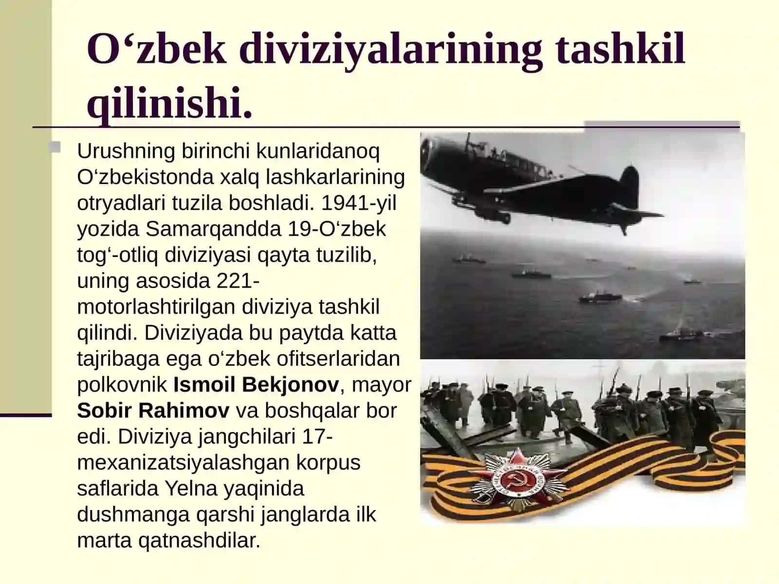 O‘zbekistonliklarning frontdagi jasorati va qahramonliklari 3