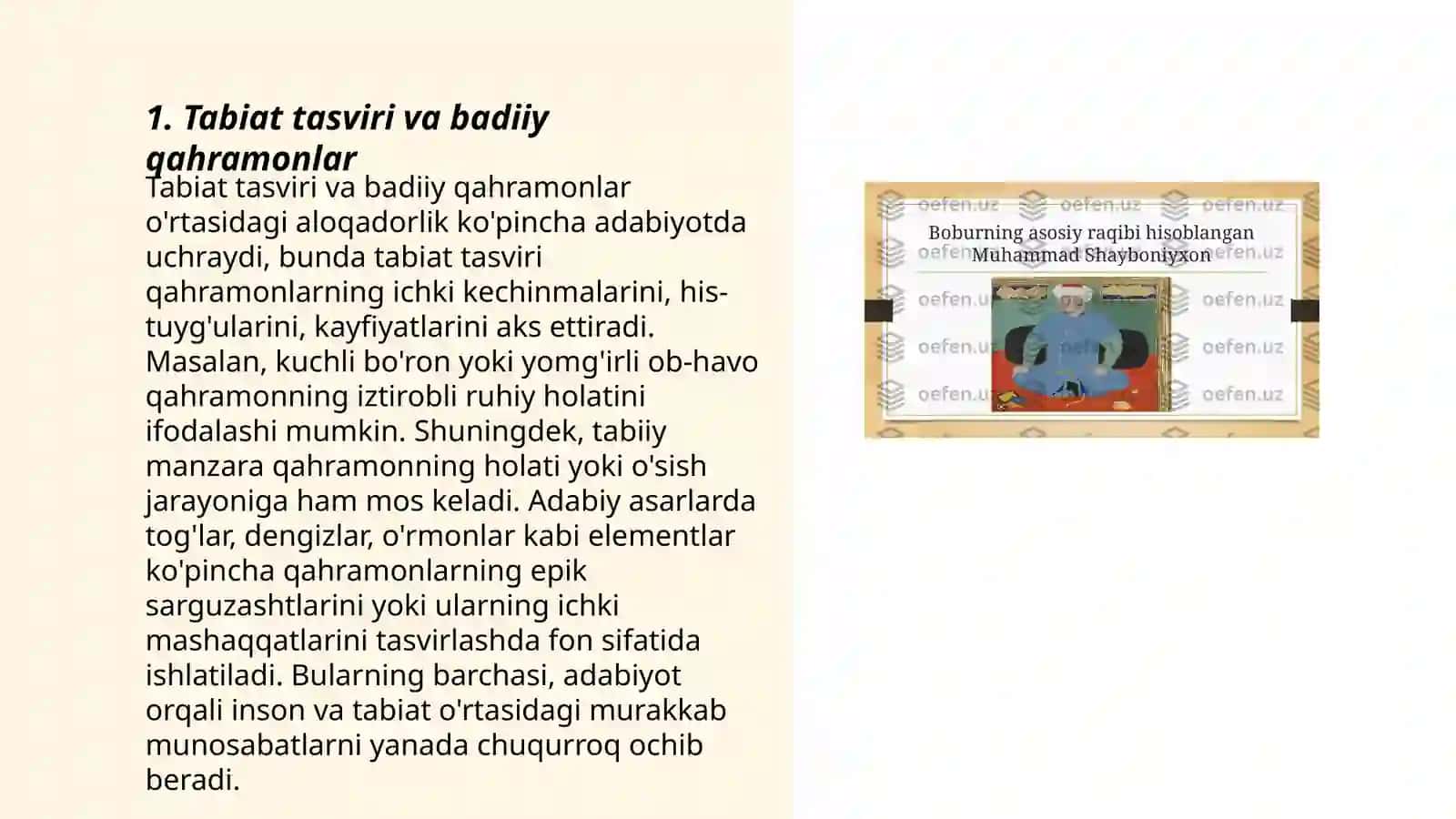 Tabiat tasviri va badiiy qahramonlar 3