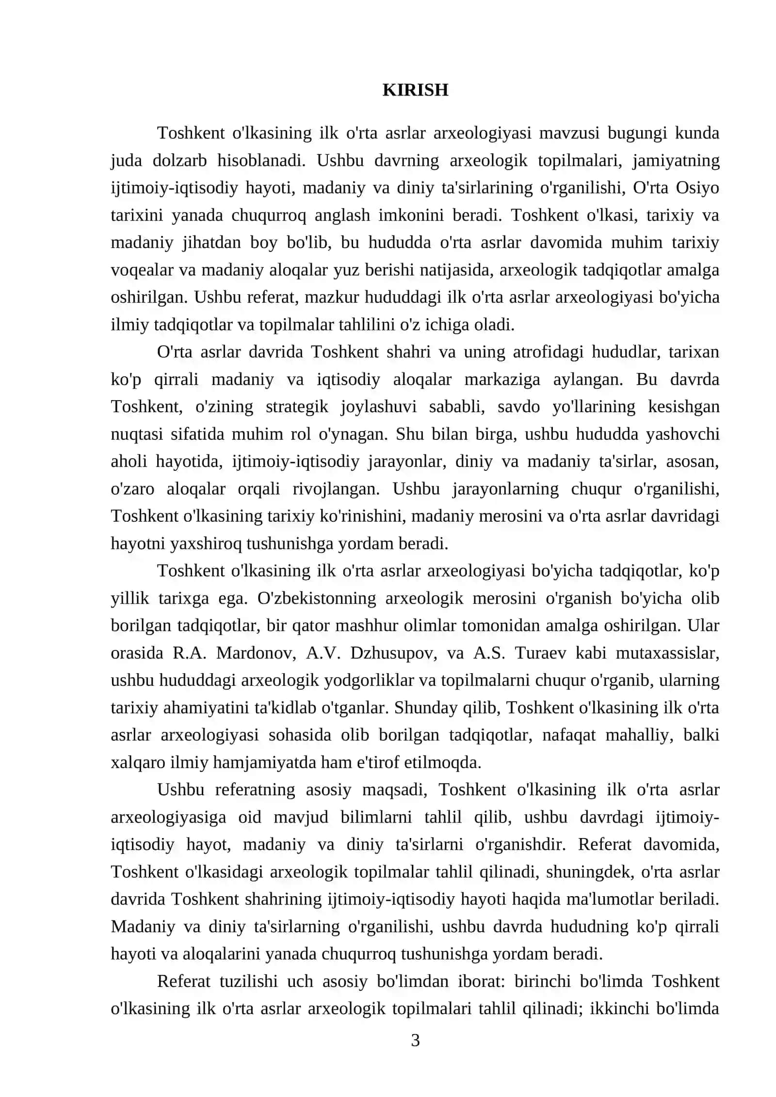 Toshkent o'lkasining ilk o'rta asrlar arxeologiyasi 3