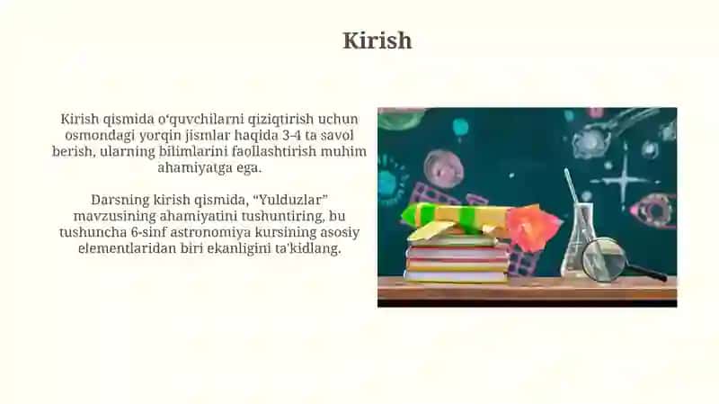 6-sinfda Yulduzlar mavzusini oqitish metodikasi 3