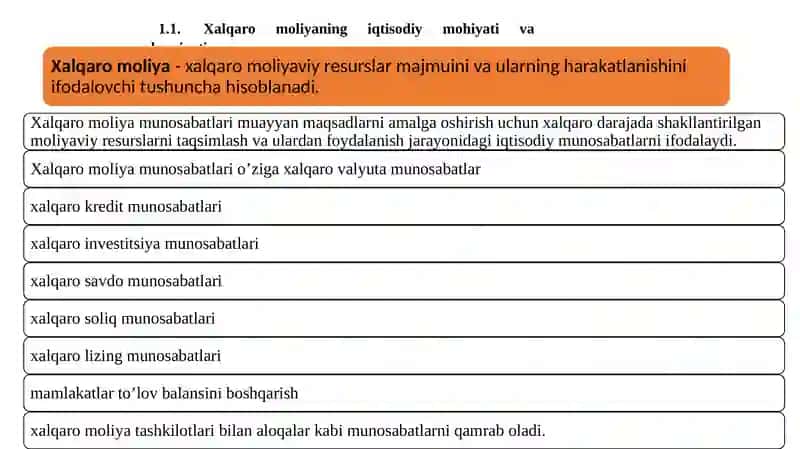 Xalqaro moliya munosabatlari 3