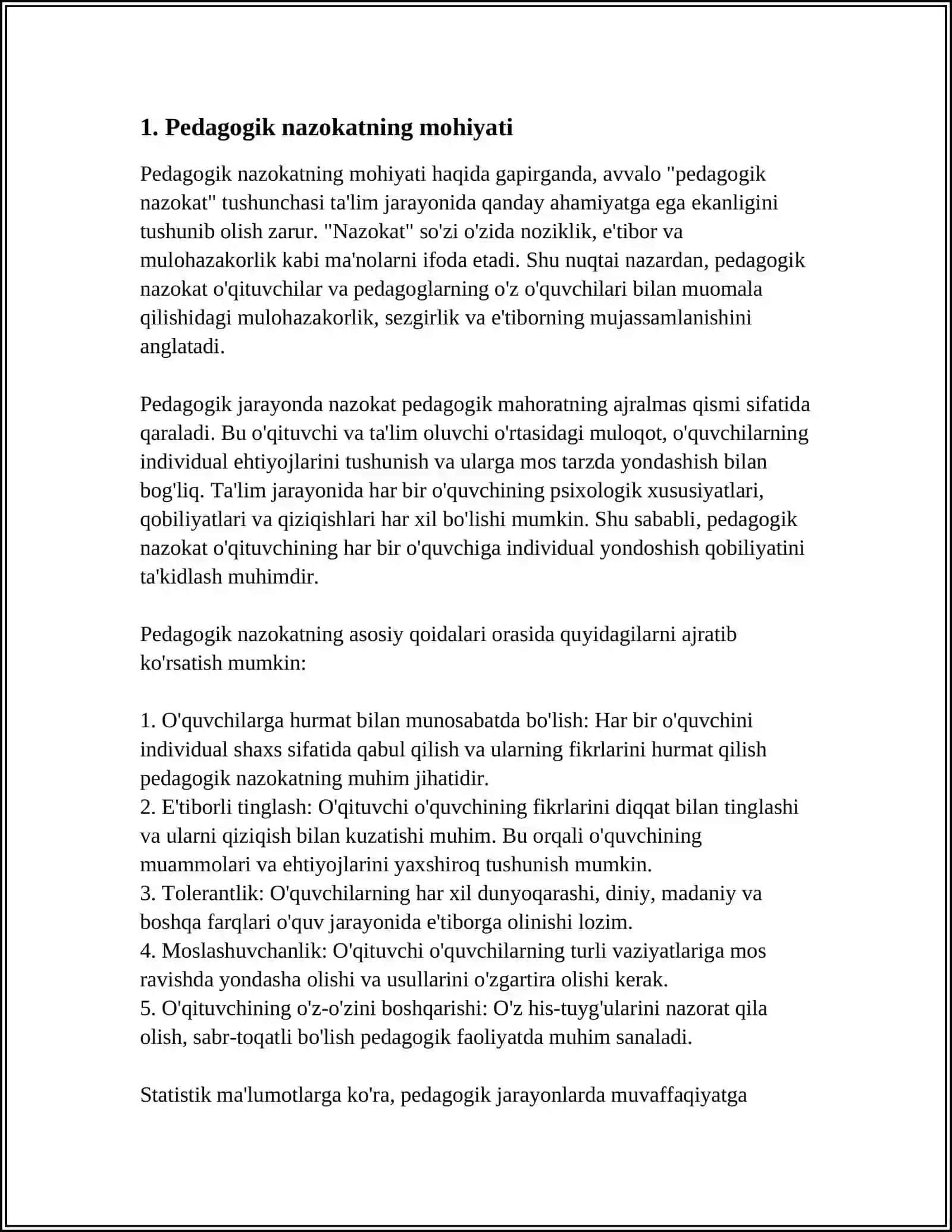 PEDAGOGIK NAZOKAT VA ODOB AXLOQ 3