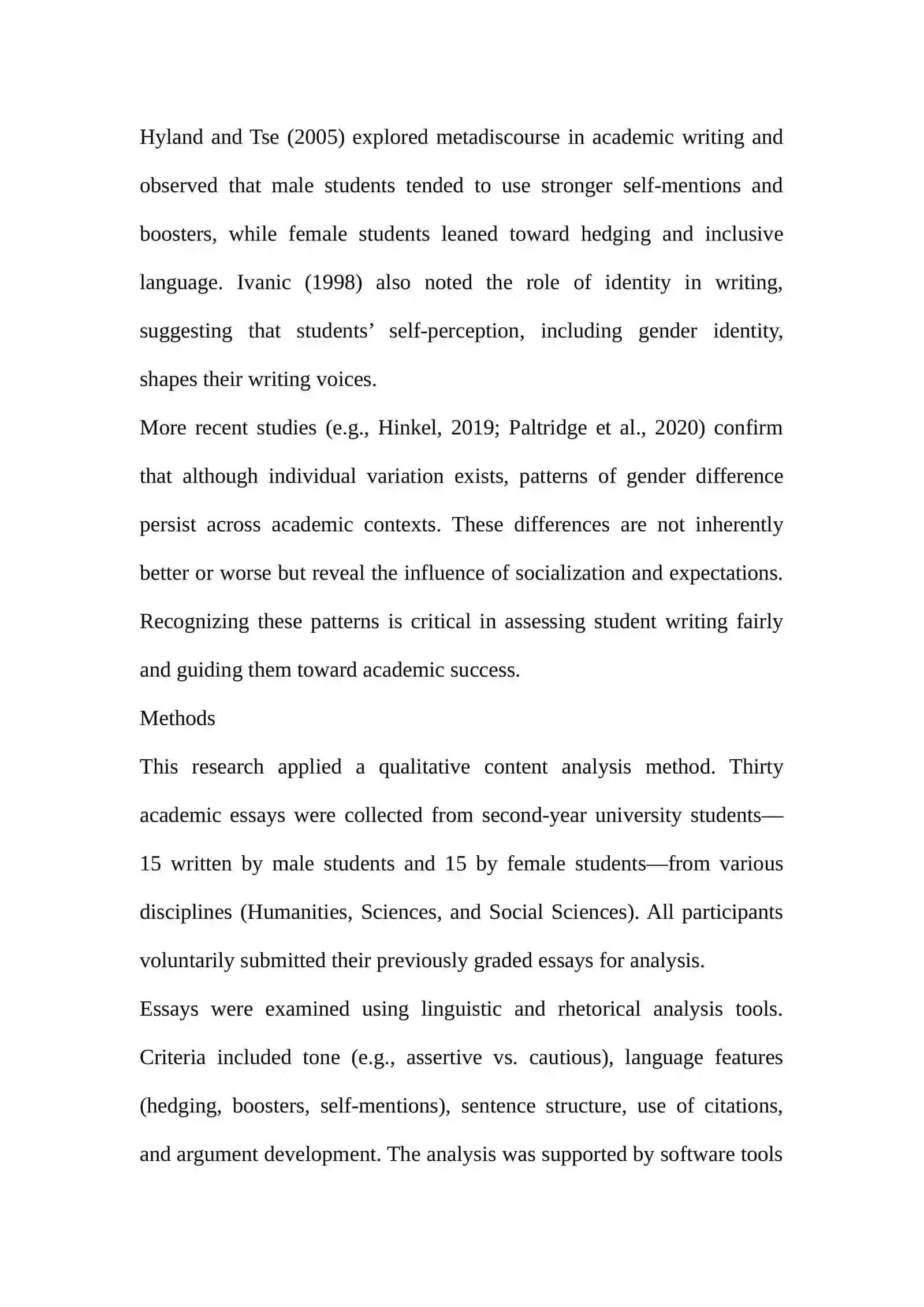 Gender Differences in Academic Writing Among University Students 3