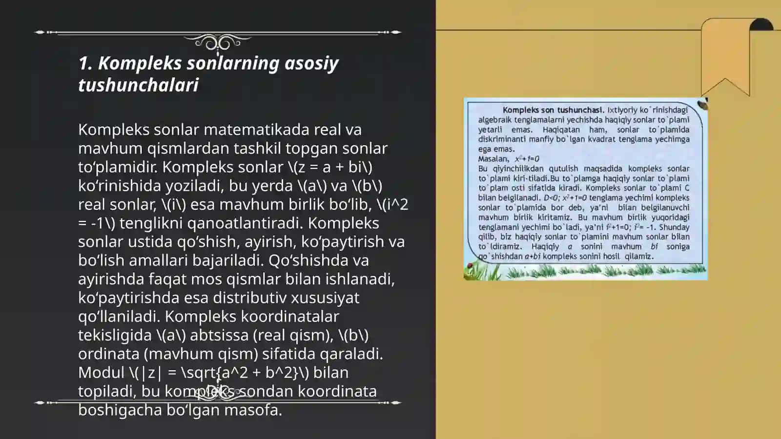 Kompleks sondan ildiz chiqarish Ortiqova Fazilat 3